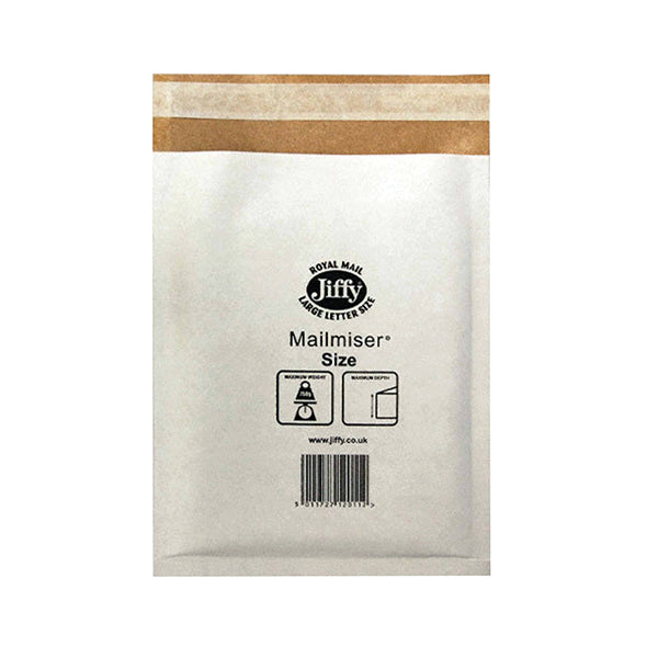 Jiffy Mailmiser Size 5 260x345mm White MM-5 (Pack of 50) JMM-WH-5