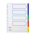 Concord Divider 5-Part A4 Polypropylene Multicoloured 06801