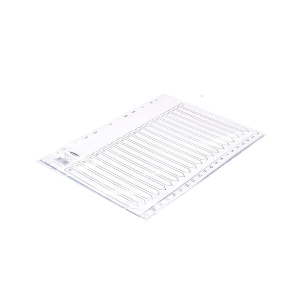 Concord Index 1-20 A4 Polypropylene White 64401