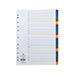 Concord Index A-Z 20-Part A4 Polypropylene Multicoloured 65799