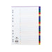 Concord Index 1-20 A4 Polypropylene Multicoloured 66599