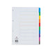 Concord Reinforced Divider 10-Part A4 Multicoloured Tabs 00801/CS8