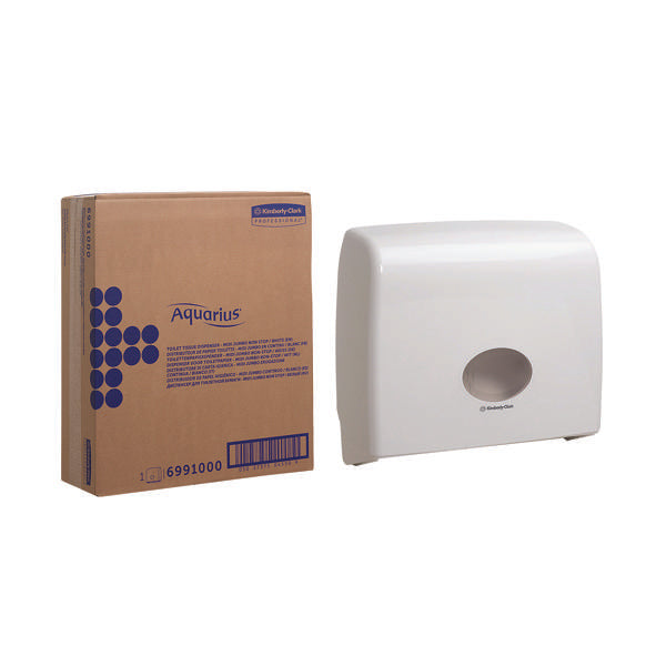 Aquarius Ripple Midi Jumbo Non-Stop Toilet Tissue Dispenser White 6991