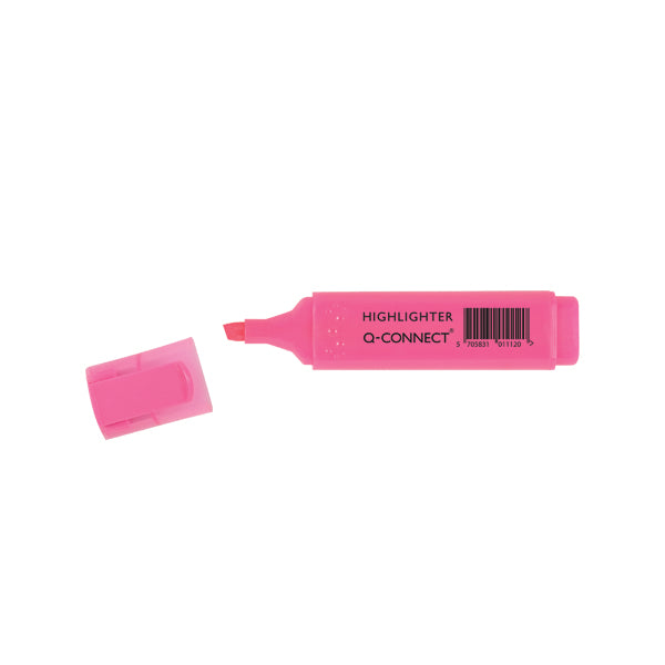 Q-Connect Pink Highlighter Pen (Pack of 10) KF01112