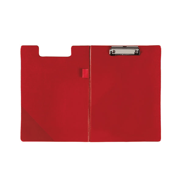 Q-Connect PVC Foldover Clipboard Foolscap Red KF01302