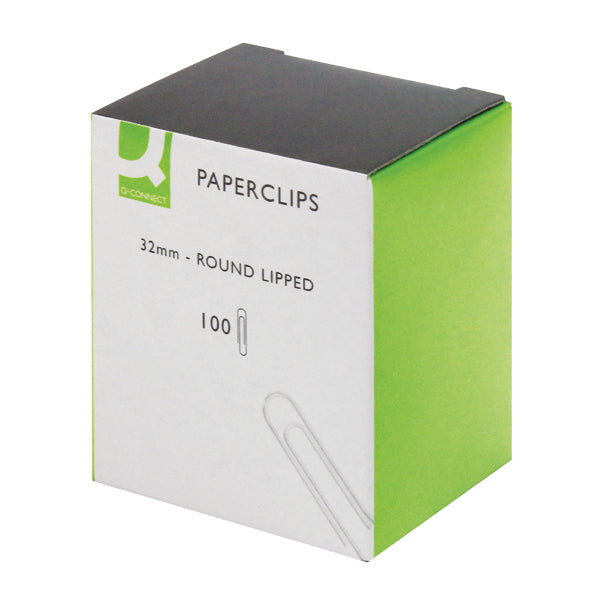 Q-Connect Paperclips Lipped 32mm (Pack of 1000) KF01316Q