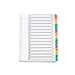 Q-Connect 1-15 Index Multi-punched Reinforced Board Multi-Colour Numbered Tabs A4 White KF01520