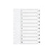 Q-Connect 1-10 Index Multi-Punched Reinforced Board Clear Tab A4 White KF01528