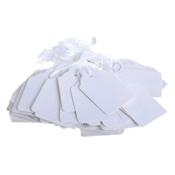 Strung Ticket 30x21mm White (Pack of 1000) KF01617