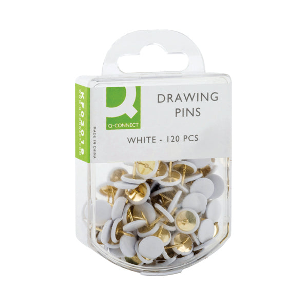 Q-Connect Drawing Pins White (Pack of 1200) KF02019Q