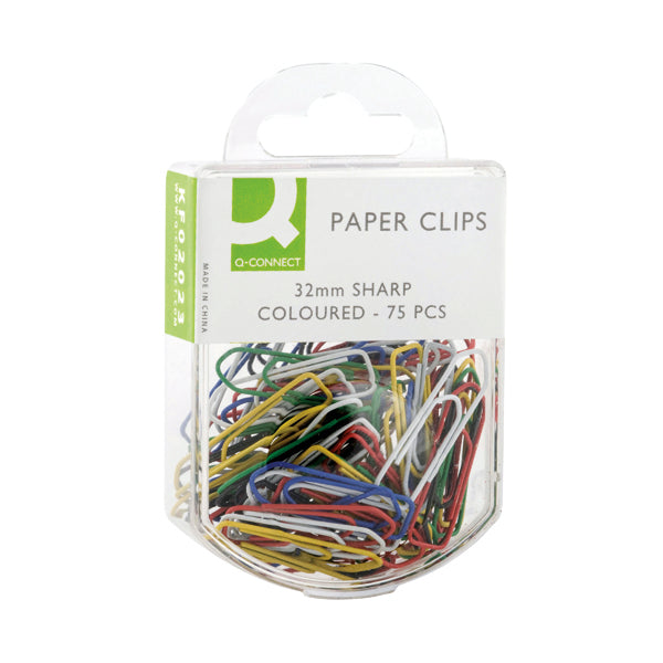 Q-Connect Paperclips Coloured 32mm (Pack of 750) KF02023Q