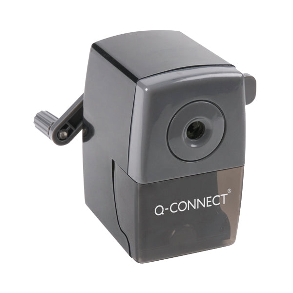 Q-Connect Desktop Pencil Sharpener Black (Autostop feature prevents over sharpening) KF02291