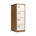 Jemini 4 Drawer Filing Cabinet Lockable 470x622x1321mm Coffee/Cream KF03002