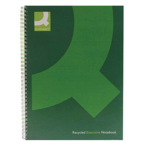 Q-Connect Recycled Wirebound Notebook A4 Green (Pack of 3) KF03731