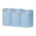 2Work 1-Ply Centrefeed Roll 300m Blue (Pack of 6) KF03803