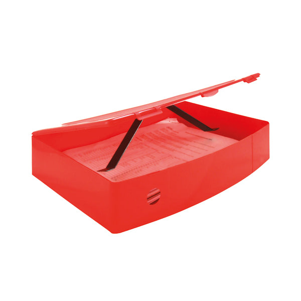 Q-Connect Polypropylene PolyBox File Foolscap Red KF04104