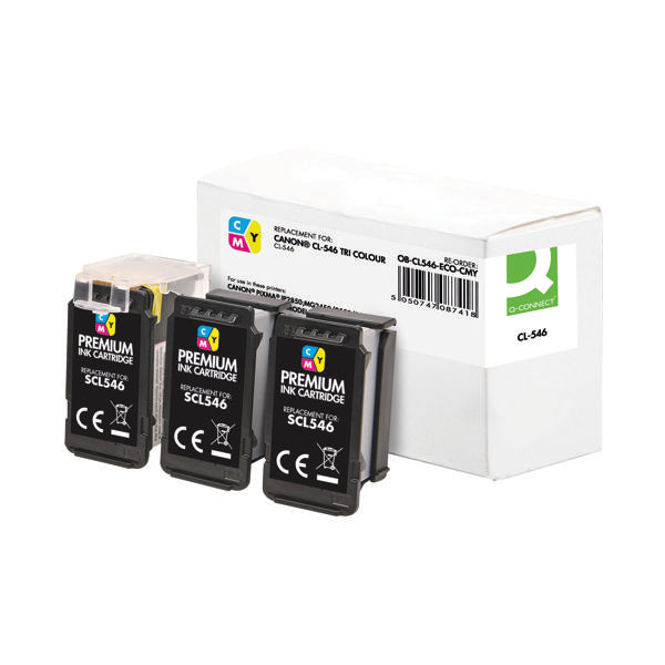 Q-Connect Remanufactured Ink For Canon CL546CMY Tri CI828807BES222R