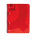 Q-Connect Spiral Bound Polypropylene Notebook 160 Pages A5 Red (Pack of 5) KF10035