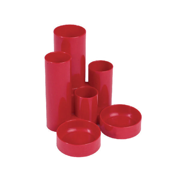 Q-Connect Desk Tidy Red (W130 x D130 x H105mm) MPTUBKPRED