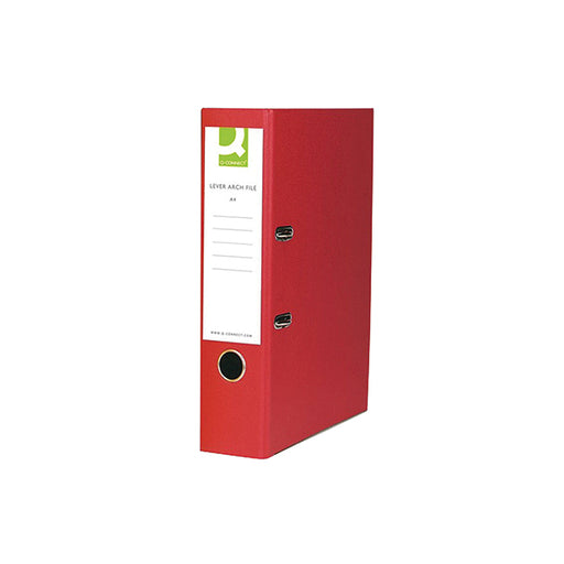 Q-Connect Paper-Backed Red Lever Arch Foolscap File