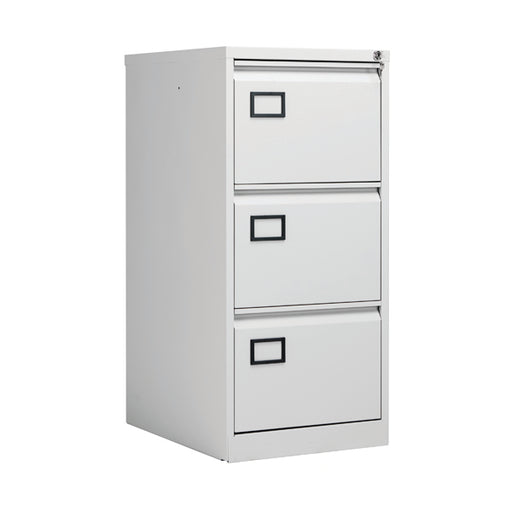 Jemini 3 Drawer Filing Cabinet 470x622x1016mm Light Grey KF20043