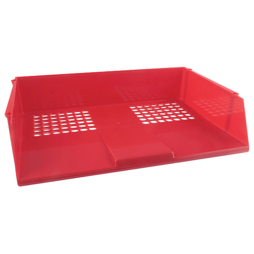 Q-Connect Wide Entry Letter Tray Red KF21691