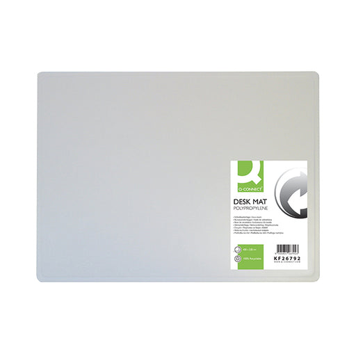 Q-Connect PP Desk Mat With Non-Slip Surface 40X53 Clear KF26792