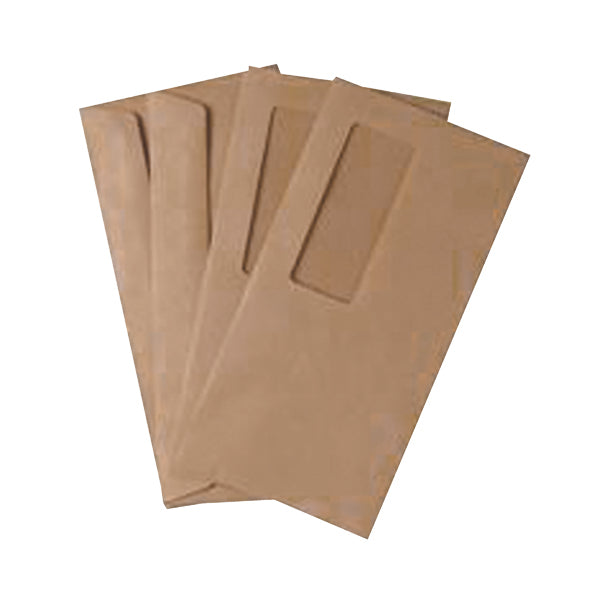 Q-Connect DL Envelopes Wallet High Window Gummed 70gsm Manilla (Pack of 1000) 721204