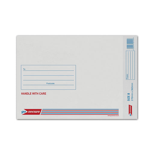 GoSecure Bubble Envelope Size 8 260x345mm White (Pack of 50) KF71454