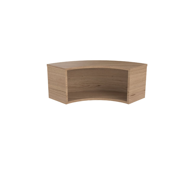 Jemini Reception Modular Corner Riser Unit 800x800x400mm Grey Oak KF71545