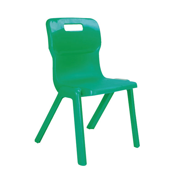 Titan One Piece Classroom Chair 432x408x690mm Green KF72166