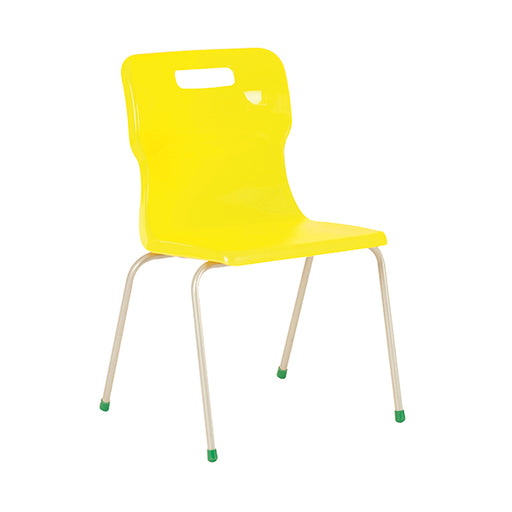 Titan 4 Leg Classroom Chair 438x398x670mm Yellow KF72183