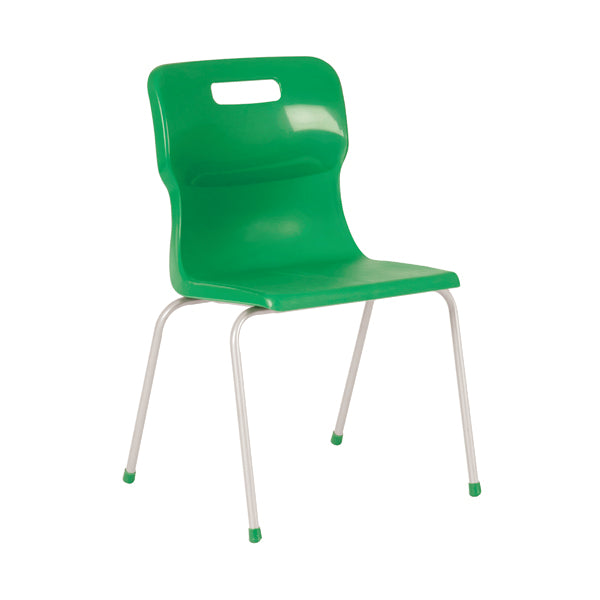 Titan 4 Leg Classroom Chair 497x495x820mm Green KF72196