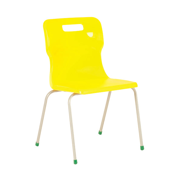 Titan 4 Leg Classroom Chair 497x495x820mm Yellow KF72198