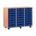 Jemini Mobile Storage Unit 24 Trays 1050x455x790mm Beech KF72568