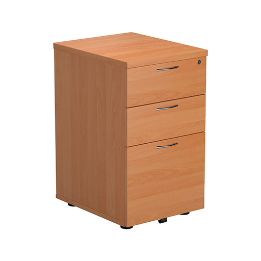 3 Drawer Under Desk Pedestal Beech V2 TESUDP3BE2