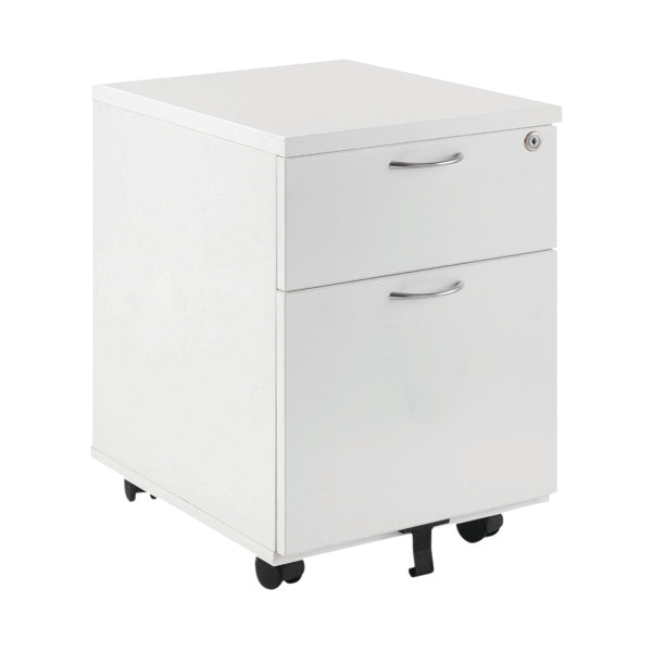 First 2 Drawer Mobile Pedestal 404x500x595mm White KF74765