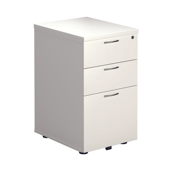 First 3 Drawer Under Desk Pedestal 404x500x690mm White KF74835