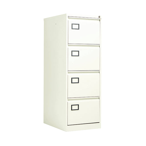 Jemini 4 Drawer Filing Cabinet Lockable 470x622x1321mm White KF78708