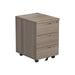 Jemini 3 Drawer Mobile Pedestal 400x500x595mm Grey Oak KF78945