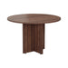 Jemini Round Meeting Table 1100x1100x730mm Walnut KF78960