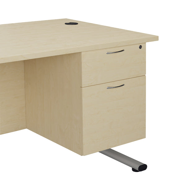 Jemini 2 Drawer Fixed Pedestal 404x500x495mm Maple KF79863