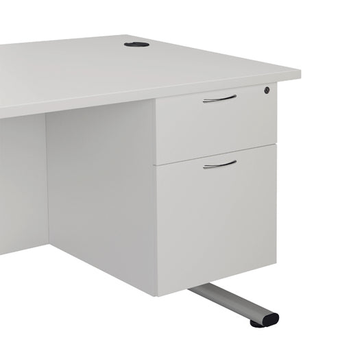 Jemini 2 Drawer Fixed Pedestal 404x500x495mm White KF79865