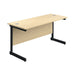 Jemini Rectangular Single Upright Cantilever Desk 1200x600x730mm Maple/Black KF803898