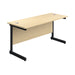 Jemini Rectangular Single Upright Cantilever Desk 1400x600x730mm Maple/Black KF810667