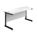 Jemini Rectangular Single Upright Cantilever Desk 1400x600x730mm White/Black KF810681