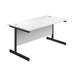 Jemini Rectangular Single Upright Cantilever Desk 1400x800x730mm White/Black KF810780