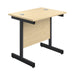 Jemini Rectangular Double Upright Cantilever Desk 800x600x730mm Maple/Black KF819516