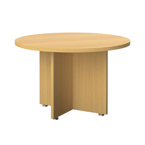 Avior Executive Circular Meeting Table 1200x1200x750mm Nova Oak KF821878