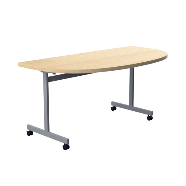 Jemini D-End Tilt Table 1400x700x720mm Maple/Silver KF822448